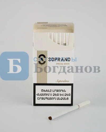 Пачка сигарет Soprano Special White SS, вид 2