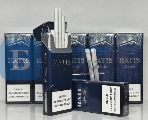 Пачка сигарет Hatis SS Blue, вид 2