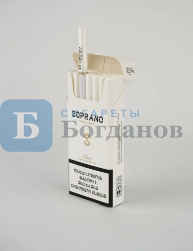 Пачка сигарет Soprano Special White Slims, вид 3