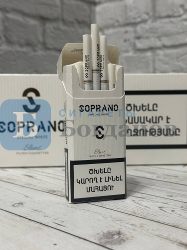 Пачка сигарет Soprano Special White Slims, вид 2