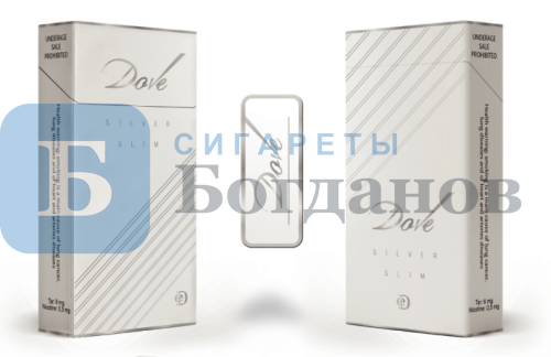 Пачка сигарет Dove Silver Slim, вид 3