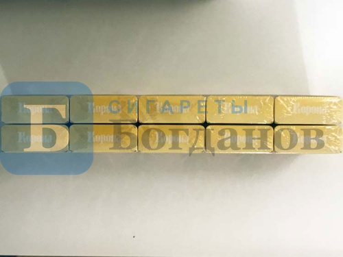 Пачка сигарет Корона 20 желтая, вид 6